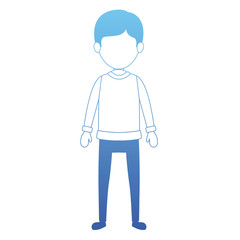 young man with winter clothes