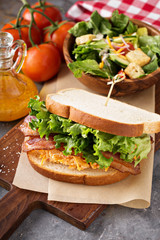 Pimento cheese sandwich with bacon