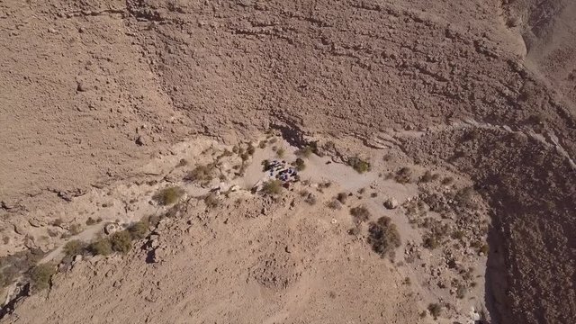 Aerial footage of the negev desert in israel