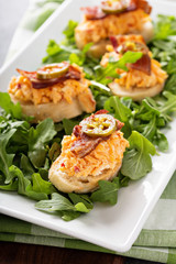 Pimento cheese bruschetta with bacon
