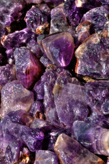 Closeups of Canadian Amethysts when wet