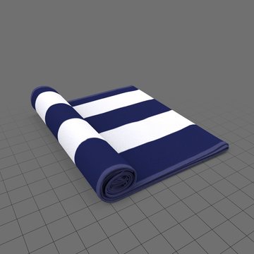 Half rolled-up beach towel
