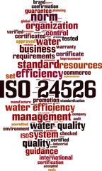 Obraz premium ISO 24526 word cloud