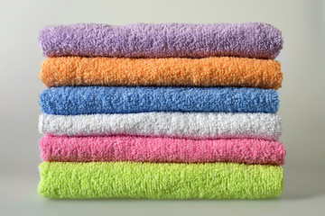 Colorful bath towels