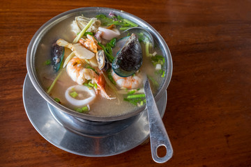 Hot and sour seafood soup