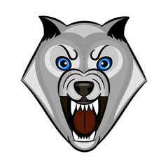 wolf growls vector