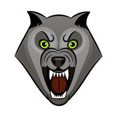 wolf growls vector