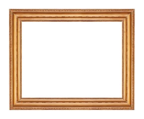 Golden frame for paintings, mirrors or photos	