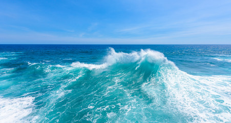 Shete Boka National park - Amazing landscape scenery around the small Caribbean island of Curacao in the ABC islands - Crashing waves at the beach and the beautiful coastline