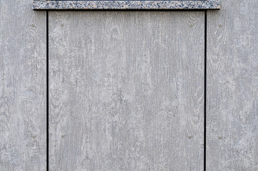 Background texture of two parallel grey boards