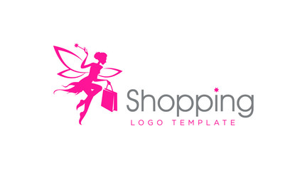 Shopping fairy logo template