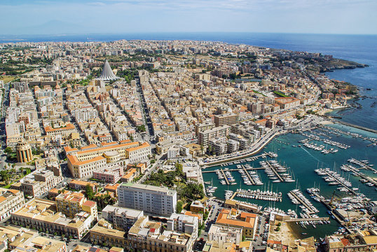 Aerial view of Syracuse Sicily city