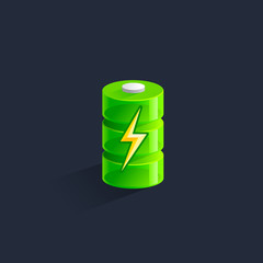 Charging battery illustration. Energy stock image.