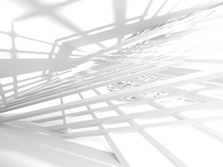 Abstract Modern White Architecture Background