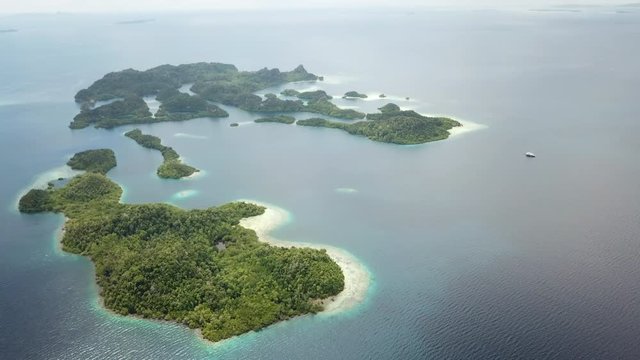 Aerial View of Amazing Islands of Pef in Raja Ampat