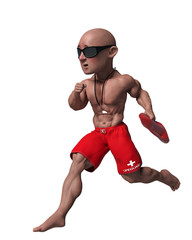 funny life guard cartoon