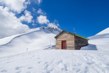 Rieti (Italy) - The summit of Monte Terminillo with snow. 2216 meters, Terminillo Mount is named the Mountain of Rome, located in Apennine range, central Italy