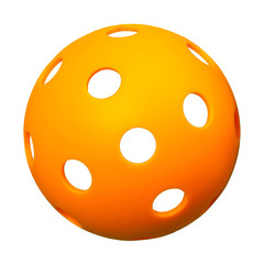 Fototapeta premium Orange Pickleball isolated on White background