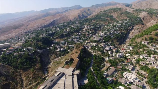 Castle near city in Albania