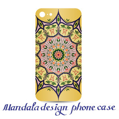 Mandala design phone case. Phone cases are decorated by mandala. Vintage decorative elements. Ornamental doodle background.