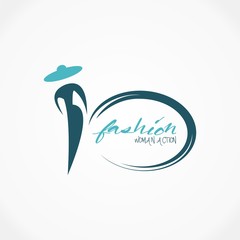 abstract woman fashion logo