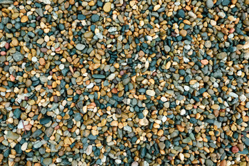 Sea pebble and sea stones beach rocks background