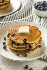 Healthy Homemade Blueberry Pancakes