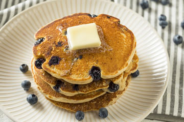 Healthy Homemade Blueberry Pancakes