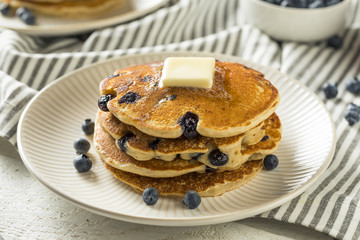 Healthy Homemade Blueberry Pancakes