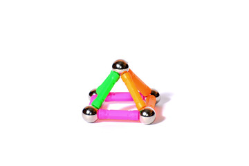 Pyramid and triangle from the designer on an isolated background.