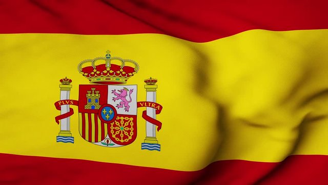 The Spain flag waving in the wind. The Spanish flag flaps in the breeze, filling the whole frame. See portfolio for similar and much more!