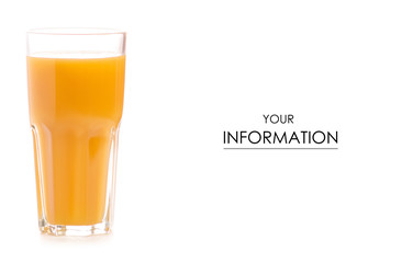 A glass of juice of an orange peach mango pattern