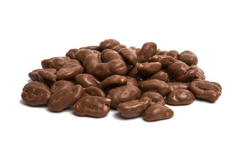 nuts in chocolate isolated
