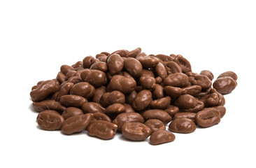 nuts in chocolate isolated