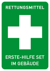ks296 Kombi-Schild - deutsch: nris4 NewRescueInfoSign nris - nrs29 NewRescueSign nrs - Rettungsmittel - Erste-Hilfe im Gebäude - Plakat / Aufkleber - DIN A4 A5 A6 A7 - Poster - grün g5979