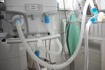 artificial lung ventilation unit in the medical ward