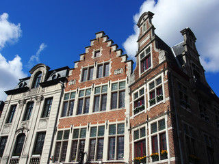 Fototapeta na wymiar Gent: Häuser in der historischen Altstadt