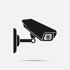 Cctv camera isolated on white background.vector illustration