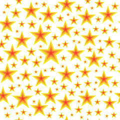 seamless vector yellow stars pattern on white background