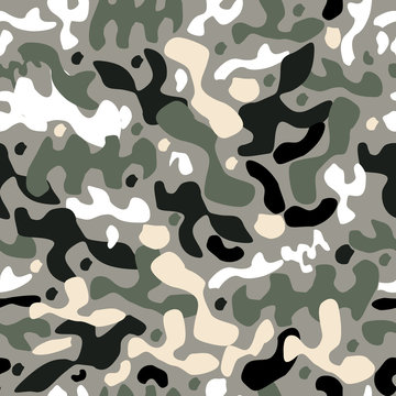 seamless camouflage pattern. white,  black,  yellow and green colors