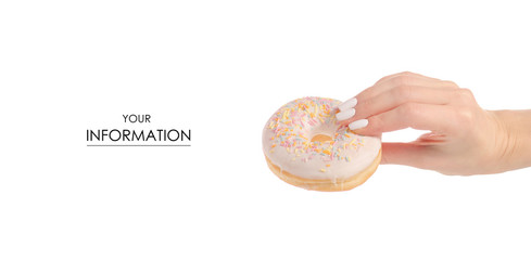 Donut sweetness frosting in hand pattern