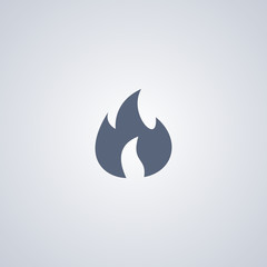Fototapeta na wymiar Fire icon, hot icon, flame icon
