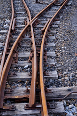 Fototapeta premium Gleisanlage mit Weiche