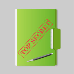 secret document. folder for papers. vector illustration