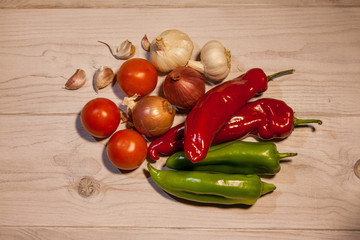 Verduras frescas listas para cocinar