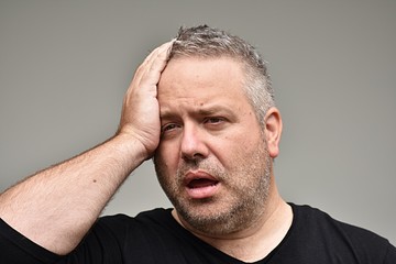 Fototapeta premium Forgetful Overweight Person