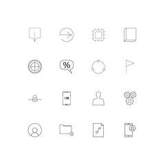 Internet Technologies simple linear icons set. Outlined vector icons