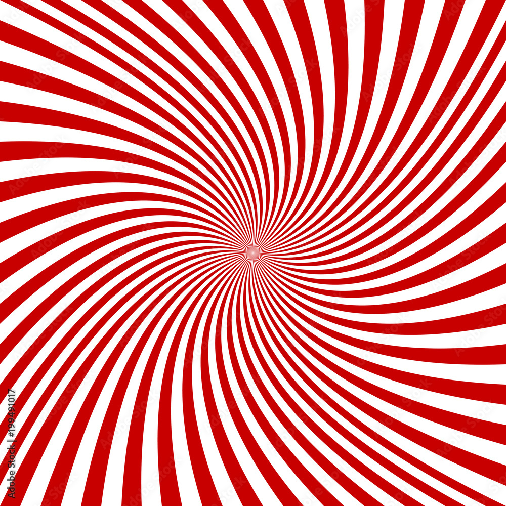 Poster red and white spiral design background - vector graphics