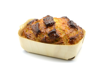 Easter Bread of Germany at white isolated background.