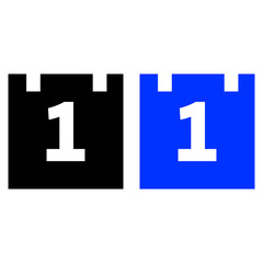 Calendar icon. First number